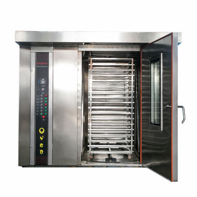 Forno giratório a gás de 32 bandejas, elétrico/diesel/gás, para a matéria-prima de farinha de panificação