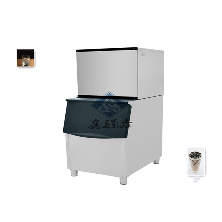 900 kg Capacidade de armazenamento de gelo Máquina de fazer gelo ideal para bares de cocktail e lojas de chá de bolha