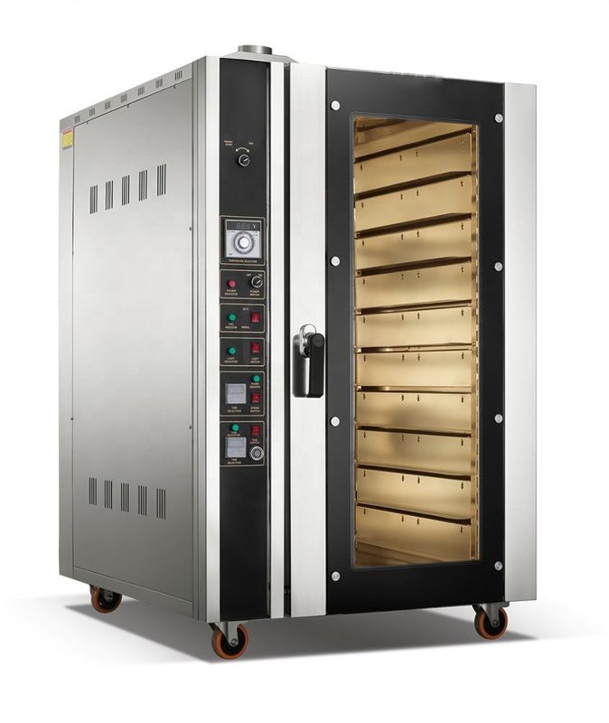 10 bandejas Convecção elétrica de ar quente Forno de pão para padaria Fonte de aquecimento Elétrico