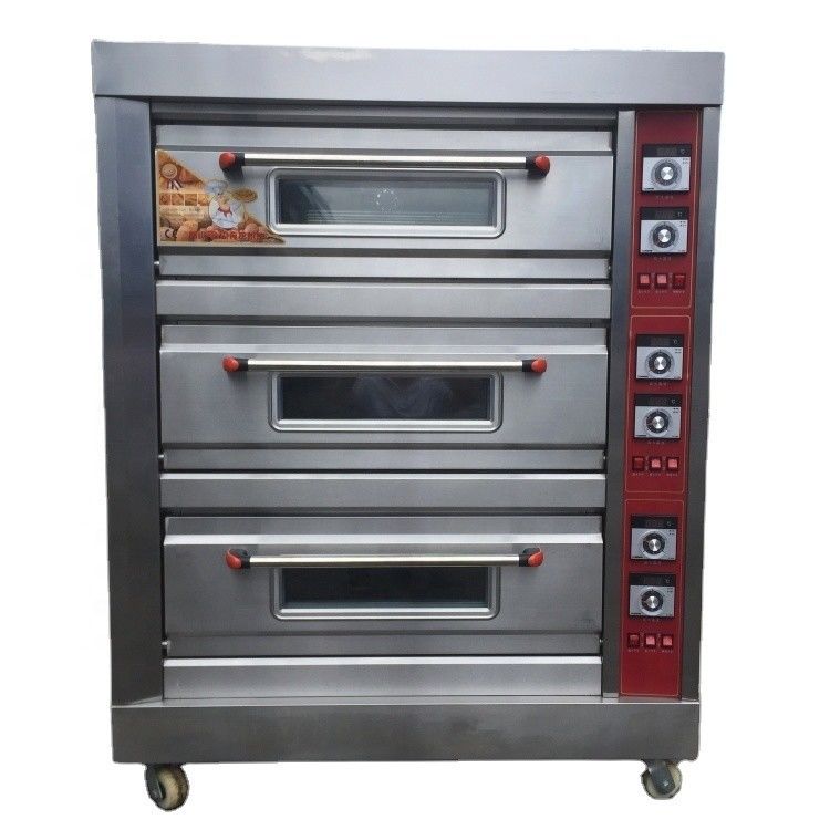 2/3/4/6/9 Taças Capacidade Comercial Pão de Pão Pizza Bolo Cozinha Gas Forno Elétrico
