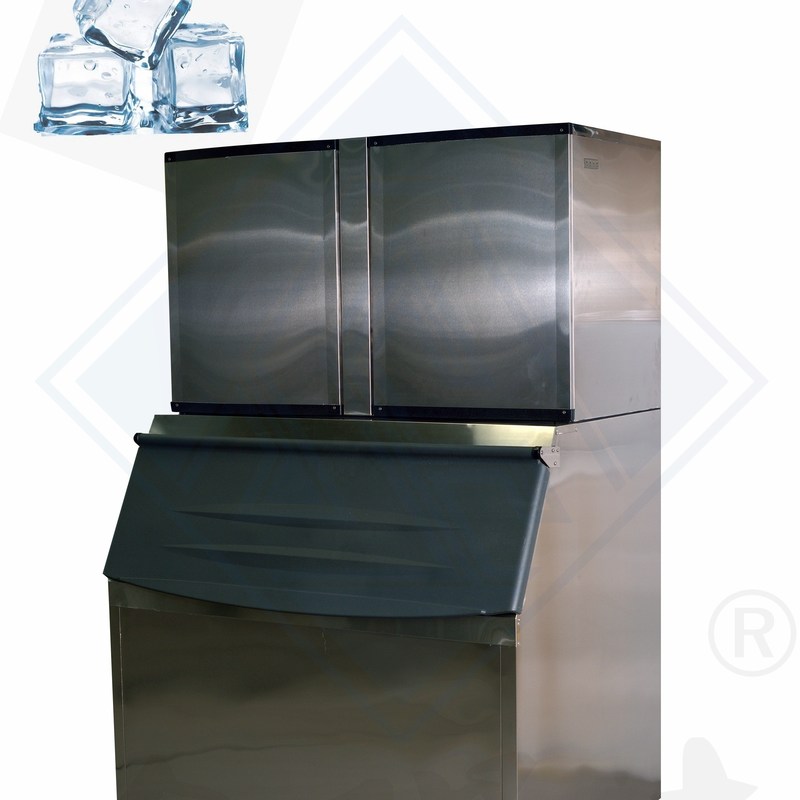 Máquina de fabricação de gelo em cubos de alta produtividade para cubos de gelo de 22*22 mm em ambientes industriais