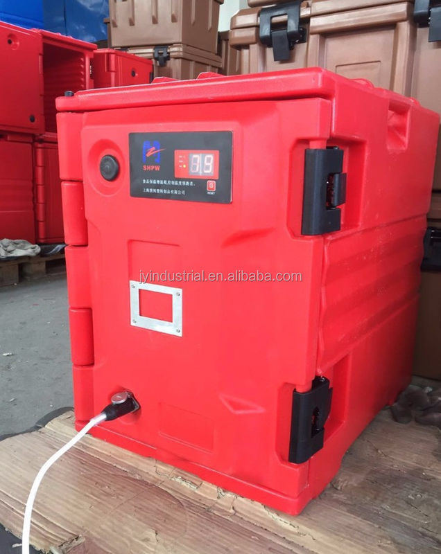 Carregador de frigoríficos de carga frontal isolado de 90 L para transporte de alimentos quentes