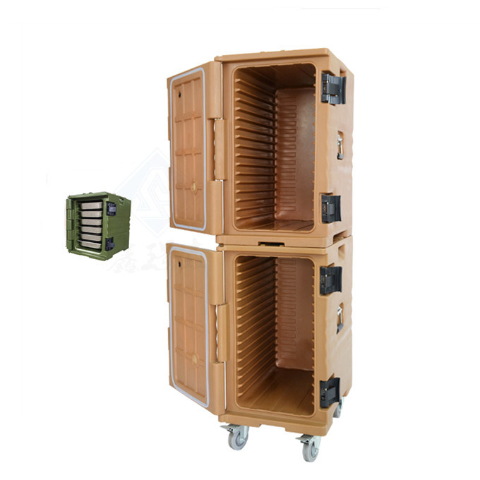 Caixas isoladas de material LLDPE para isolamento térmico e transporte de alimentos