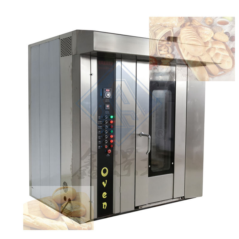 Forno rotativo eléctrico a gás Forno automático de pão com tensão 380/220V e 32 bandejas