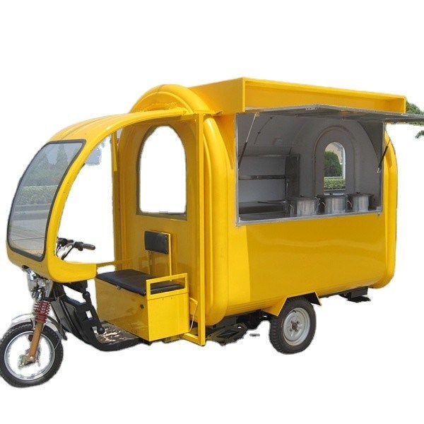 Longo Período de Utilização Motocicleta Triciclo Sorvete Equipamento alimentar para venda de rua