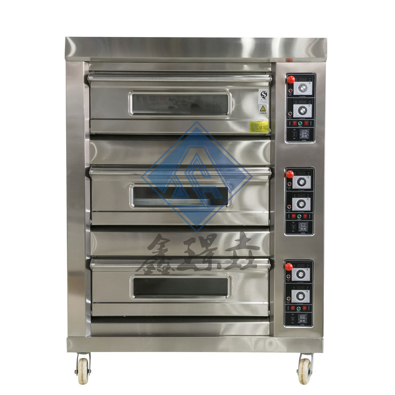 0.1kw Forno a gás de padaria comercial 3/4 deck Forno a gás de pizza de padaria / Forno de convecção a gás