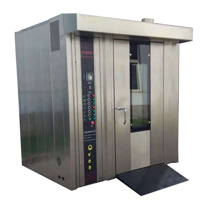 Forno a gás elétrico comercial com porta-retrovisores rotativos de aço inoxidável com diesel para 16 e 32 bandejas
