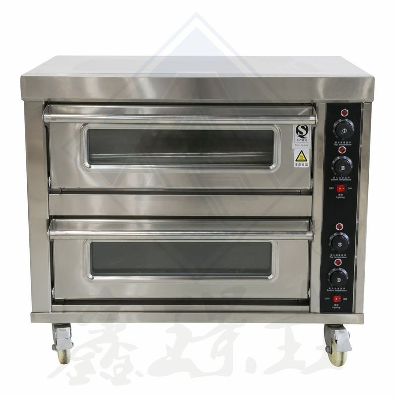 Materiais de soja 2 Forno a camada e transportador de misturador Forno de pizza para equipamentos de panificação