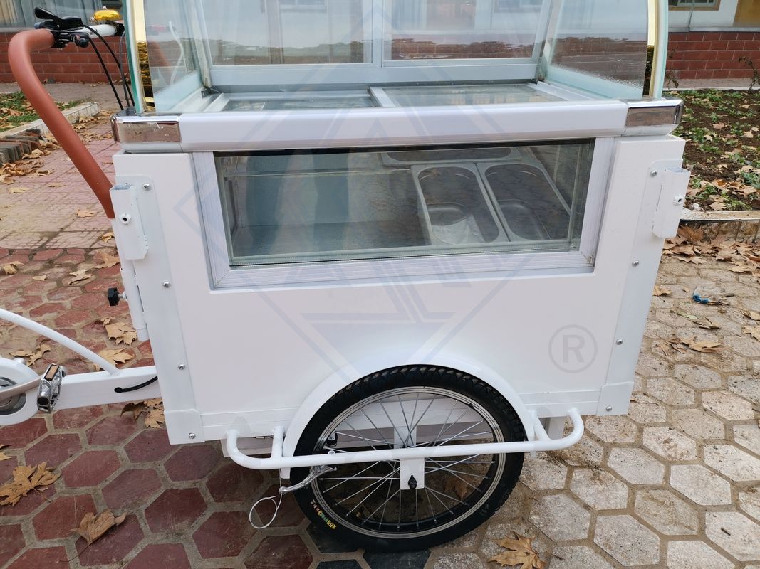 Serviço de manutenção de campo Carrinho de reboque de serviço de alimentos para carro de café de bicicleta móvel ao ar livre 2023