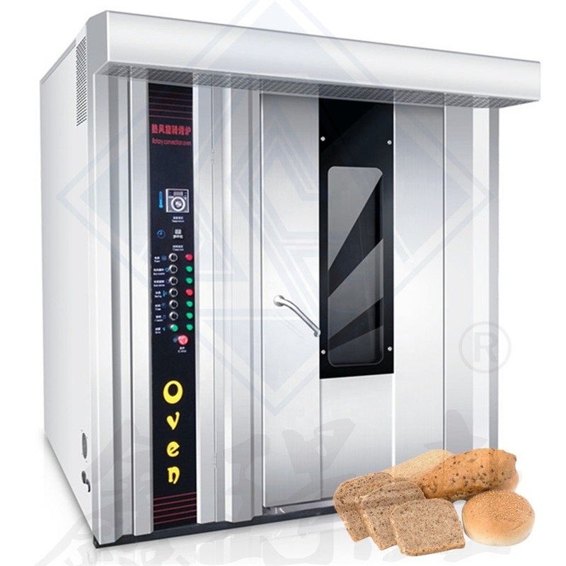 32 bandejas máquina de panificação de parada única bom bolo de biscoito elétrico pão forno rotativo automático
