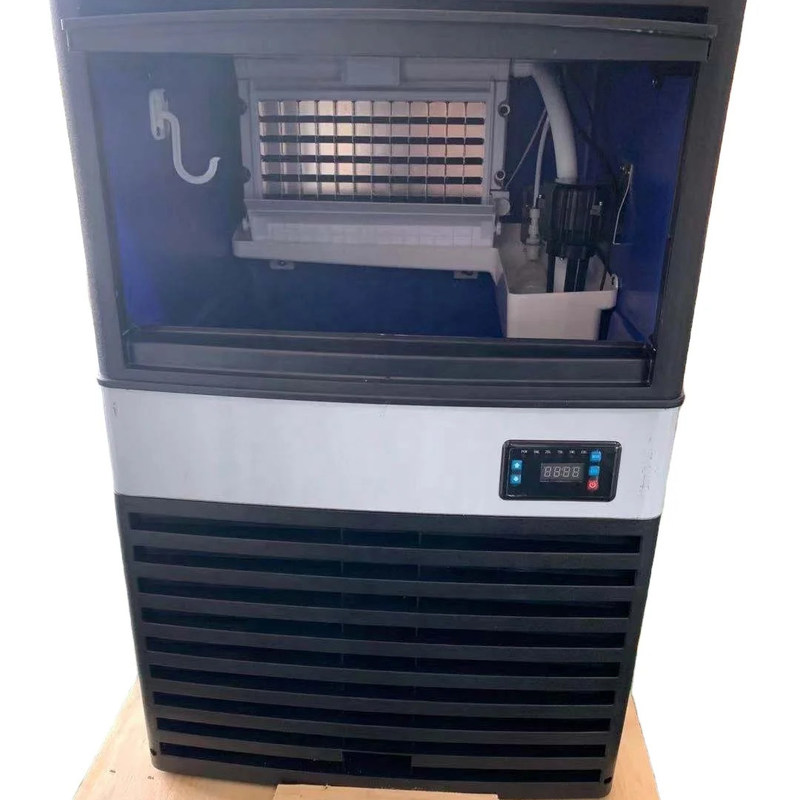 Máquina comercial de fabricação de cubos de gelo 430x520x800 com grande capacidade de armazenamento de gelo de 1000 kg