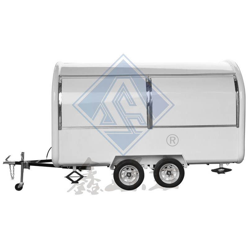 Caminhão de comida para cachorro quente e café com eixo duplo de 3,5 m