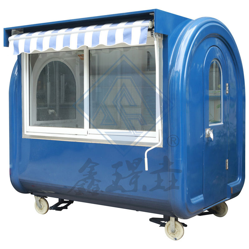 Outdoor Street Vending 3.5M Double Axle Food Truck Móvel com Canopy e Nice Design