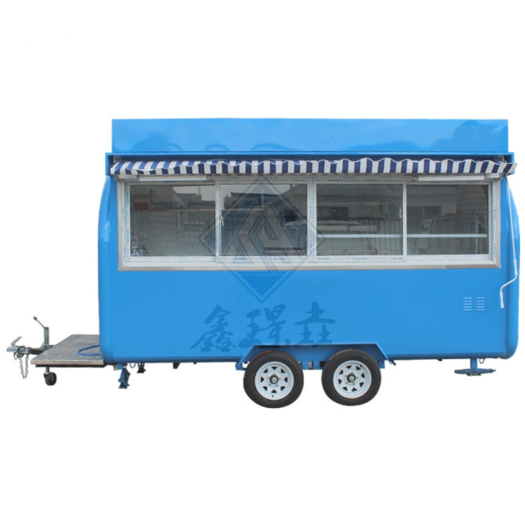 400CM Duplo Eixo Móvel Modelo Redondo Industrial Personalizado com Canopy Coffee Food Truck