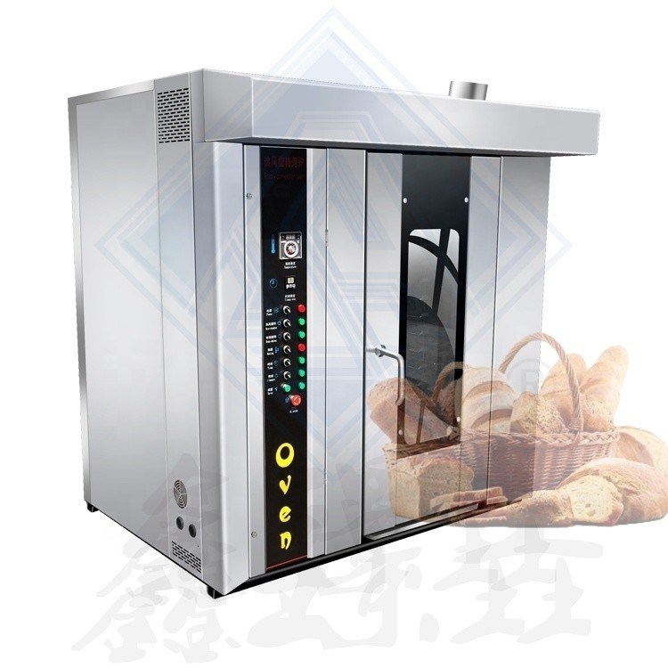 Aço inoxidável 16 bandejas Forno elétrico de tipo rotativo para padaria