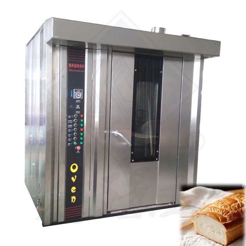 Forno rotativo de 16 bandejas comercial para pão de cozinha Forno a gás Máquinas Função 50kg/h