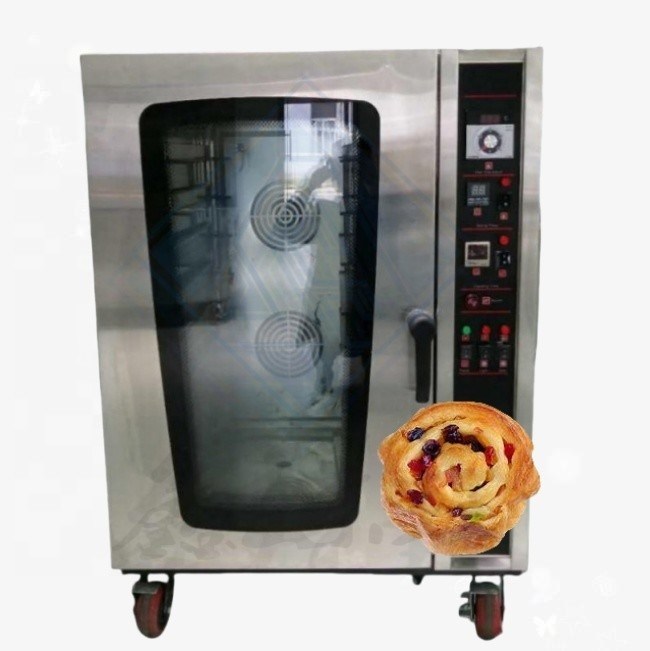 8 bandejas Pão industrial Forno de convecção Design de aço inoxidável acessível