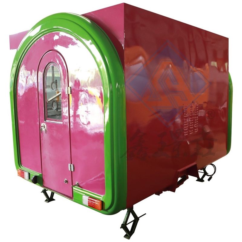Pequeno carro móvel de comida para venda de rua ao ar livre Equipamento de fast food
