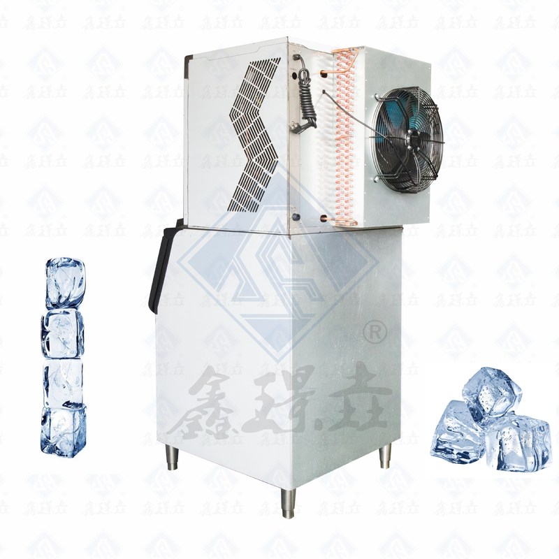 Máquina de fabricação de cubos de gelo comerciais de aço inoxidável para bares e supermercados movimentados