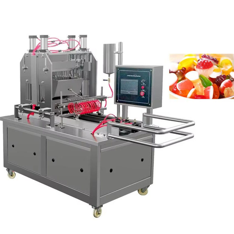 1.5KW Chocolate Toffee Lollipop Gummy Bear Machine para 50kg/h de fabricação industrial de doces