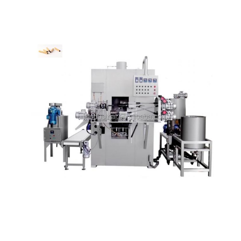 Máquina de fabricação de rolos de ovos de 380 V para produção de lanches de rolos de wafer em 2024