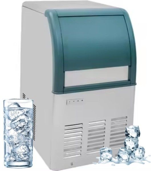 Capacidade de armazenamento de gelo de 100 kg Máquina de fazer gelo comercial para restaurante feita de aço inoxidável
