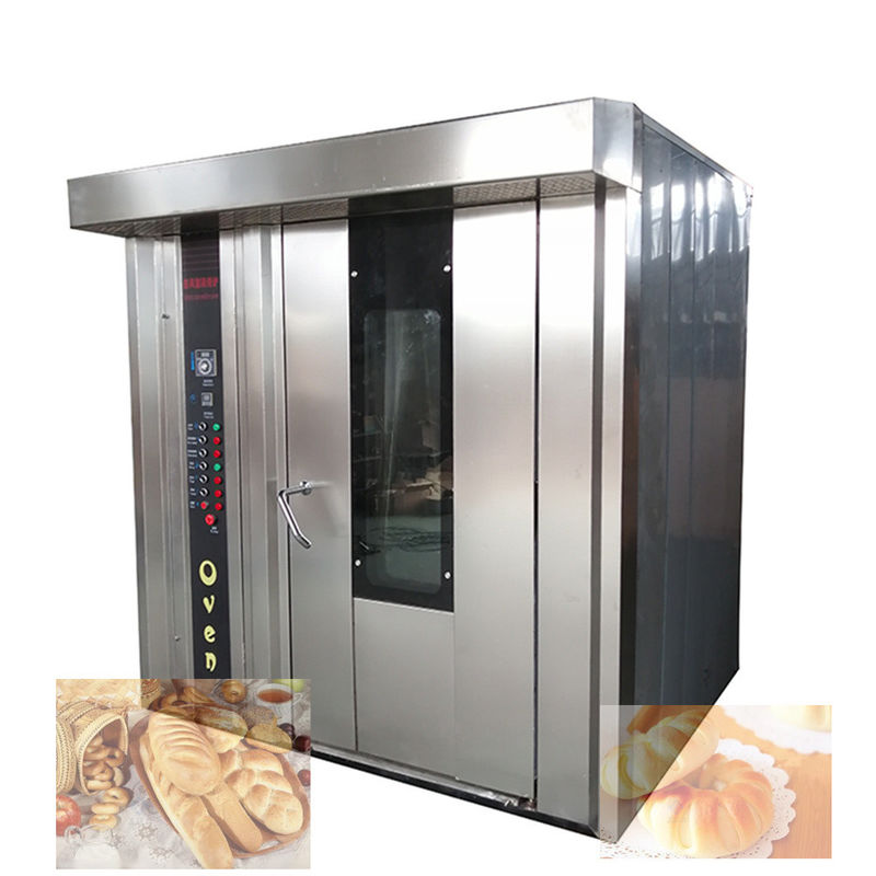 Máquina de fazer pão a gás elétrico diesel com função de vapor 32 bandejas Forno rotativo feito